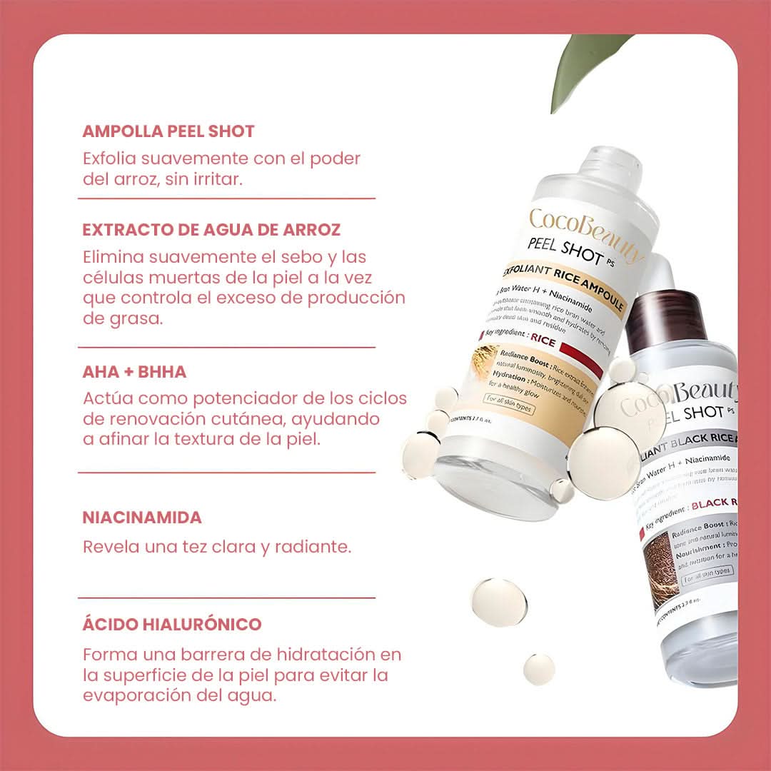Peel Glow Rice Duo – Exfoliación + Hidratación