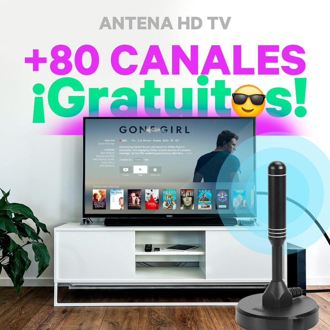 Antena Hd De Televisión Digital Smart Tv Plasma Lcd