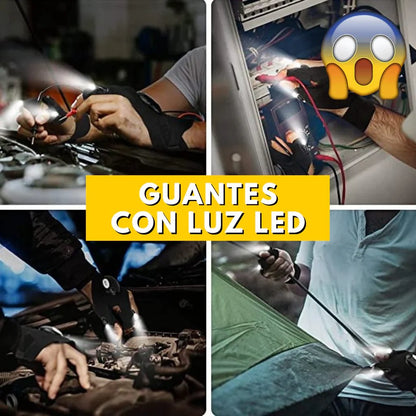GUANTES LUZ LED IMPERMEABLES 🛠️