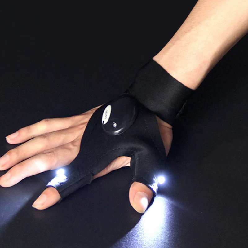 GUANTES LUZ LED IMPERMEABLES 🛠️
