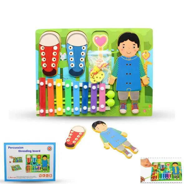 Juguete Montessori Tablero Musical Y Motricidad Para Niños