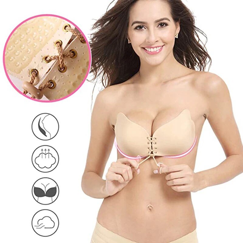 Magicbra Brasier Adherible Invisible Copas Push Up Strapless - Nebula