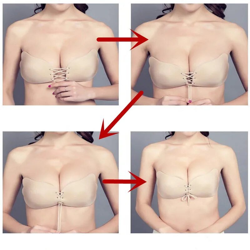 Magicbra Brasier Adherible Invisible Copas Push Up Strapless - Nebula